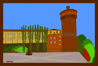 Tower Nature Fortress Stickdatei