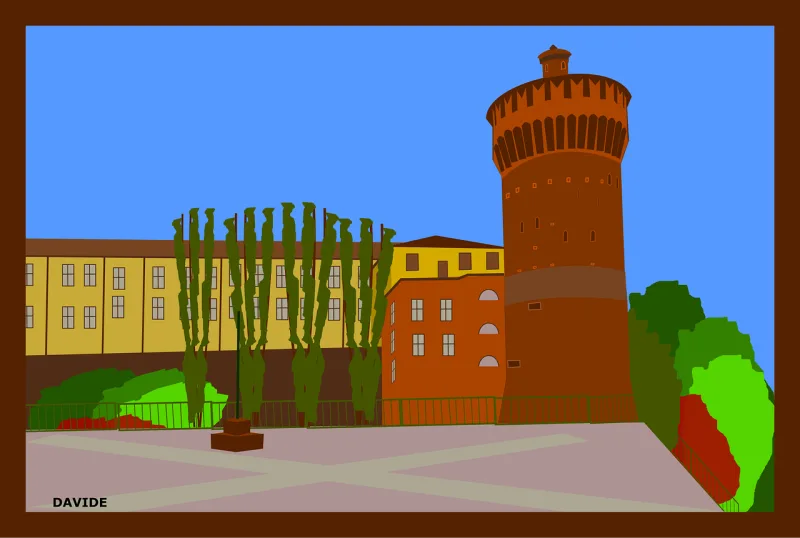 Tower Nature Fortress Stickdatei – Kinder