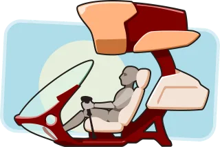 Cockpit Futuristic Pilot Stickdatei – Fahrzeuge