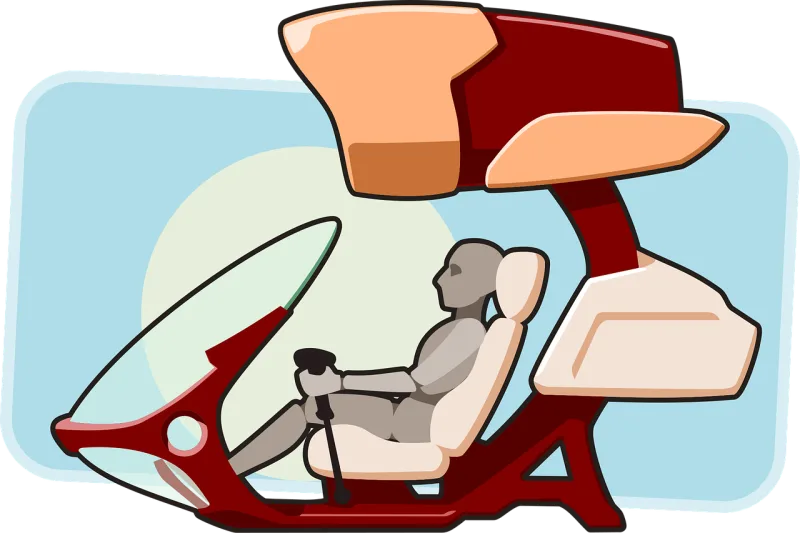 Cockpit Futuristic Pilot Stickdatei – Fahrzeuge