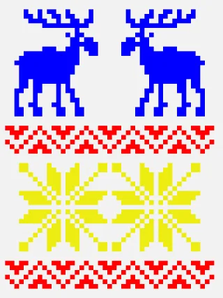 Elk Jacquard Pattern Stickdatei