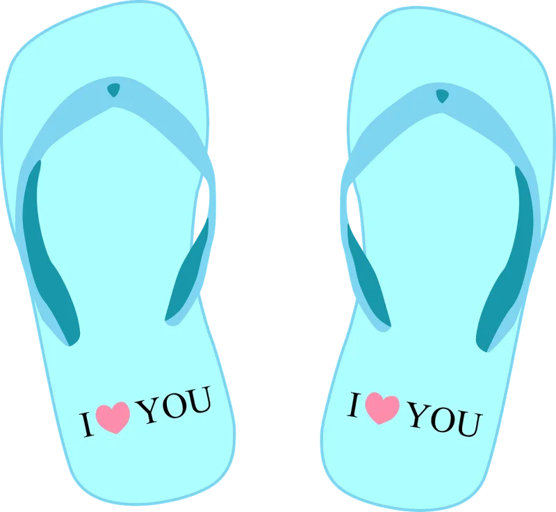 Bathing shoe Thongs Slippers Stickdatei – Herzen & Liebe