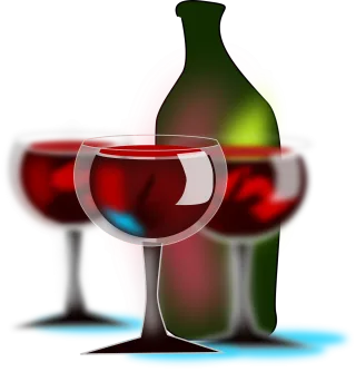 Wine glasses Wine Bottle Stickdatei