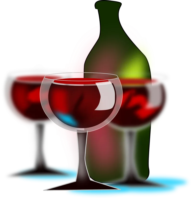 Wine glasses Wine Bottle Stickdatei – Essen & Trinken
