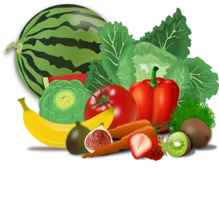 Vegetables Fruits Food Stickdatei