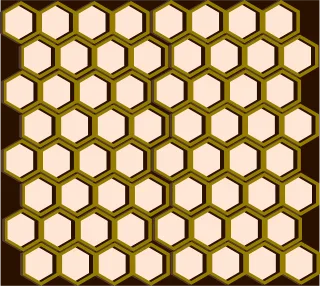 Honeycomb Comb Hexagonal Stickdatei