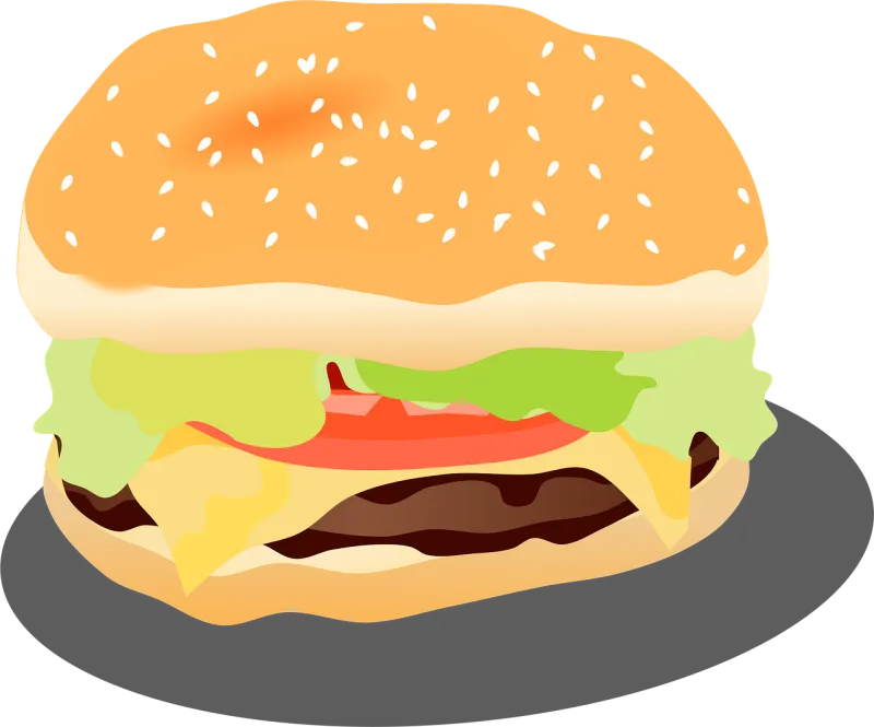 Cheeseburger Hamburger Burger Stickdatei – Essen & Trinken