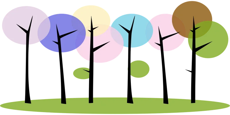 Forest Trees Nature Stickdatei – Natur