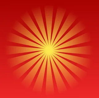 Sunburst Sunbeams Red Stickdatei