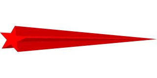Shooting star Meteor Red Stickdatei