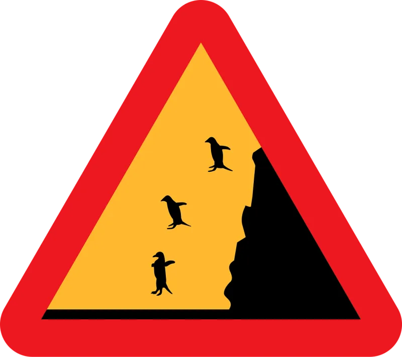 Penguins Falling Jumping Stickdatei – Tiere