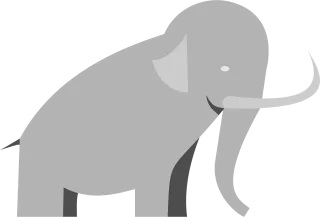 Mammoth Elephant Animal Stickdatei