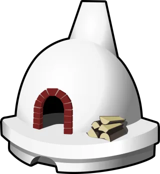 Wood stove Pizza baker Pizza stove Stickdatei