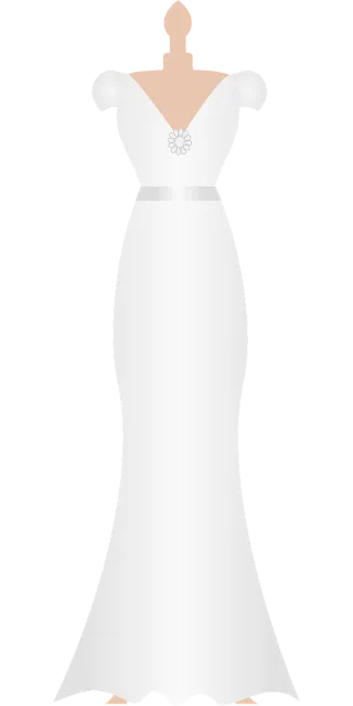 Wedding dress Bridal White Stickdatei