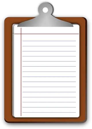 Clipboard Paper Lined Stickdatei