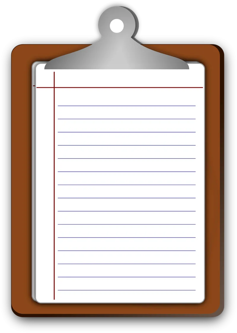 Clipboard Paper Lined Stickdatei – Musik