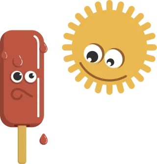 Melting Popsicle Sun Stickdatei