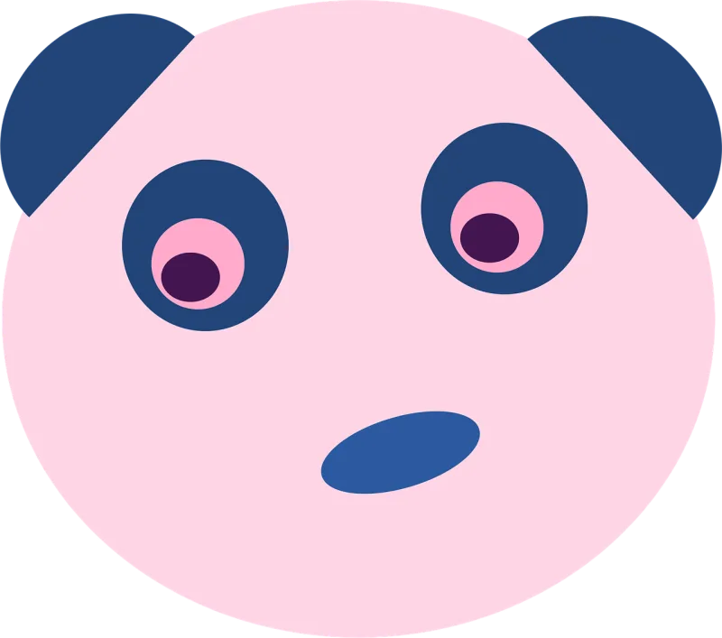 Bear Blue Panda Stickdatei – Tiere