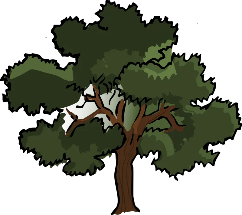 Oak Tree Forest Stickdatei – Natur