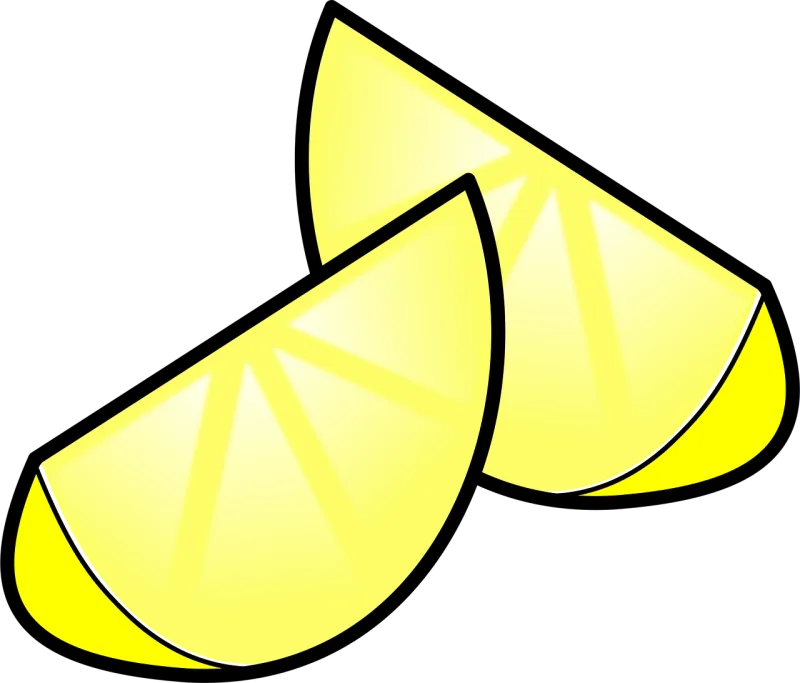 Lemon Sliced Two Stickdatei – Essen & Trinken