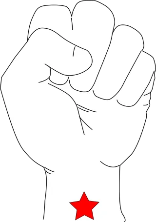 Fist Power Star Stickdatei