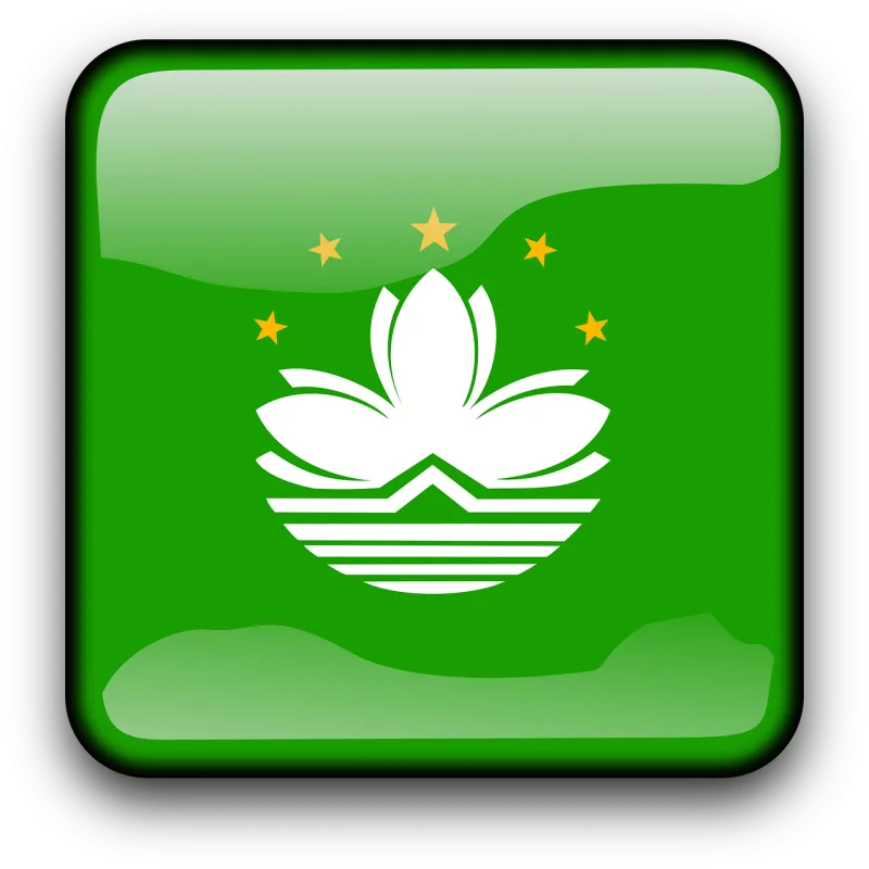 Macao Flag Country Stickdatei – Blumen