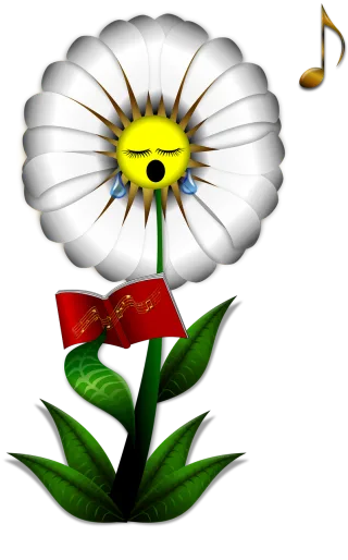 Daisy Flower Singing Stickdatei – Blumen