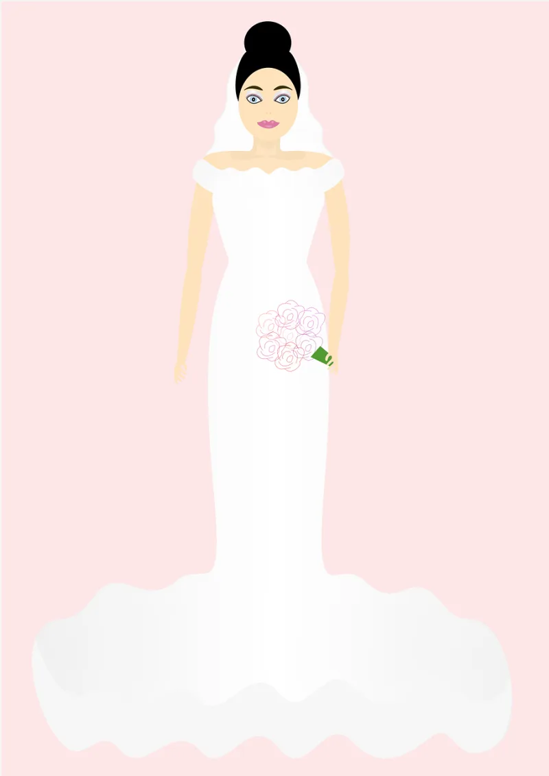 Bridal Bride Bouquet Stickdatei – Herzen & Liebe