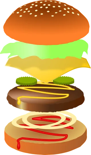 Hamburger Fast food Snack Stickdatei