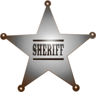 Sheriff Badge Cowboy Stickdatei