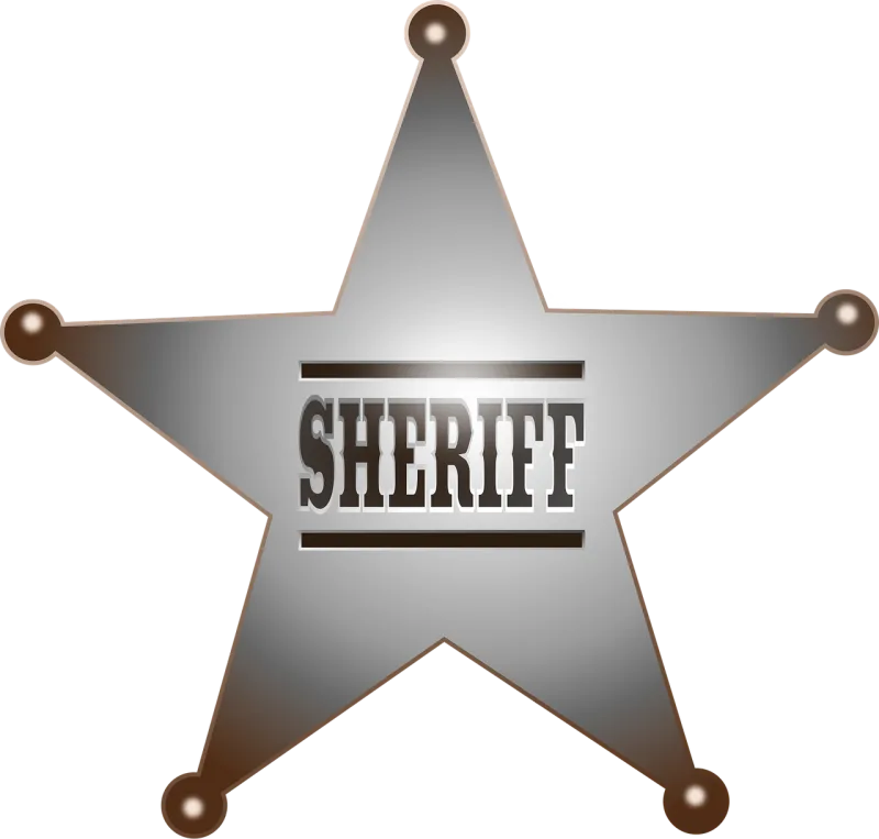 Sheriff Badge Cowboy Stickdatei – Natur