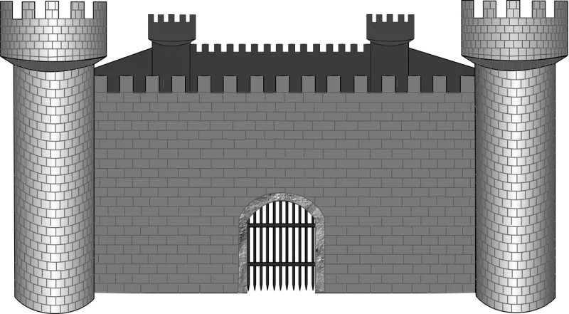 Castle Animal Medieval Stickdatei – Kinder