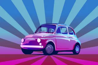 Car Fiat Italian Stickdatei