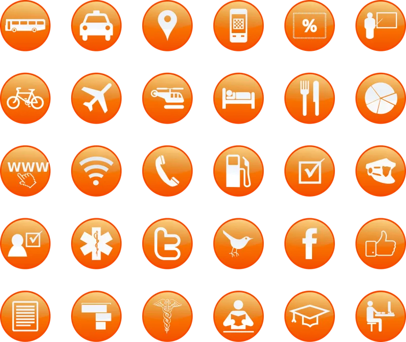 Icons Transportation Computer Stickdatei – Kinder