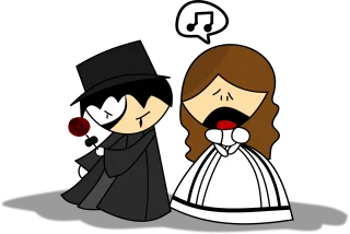Opera Man Woman Stickdatei