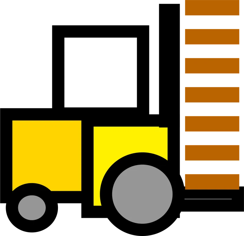 Stacker Fork truck Pallet transporter Stickdatei – Fahrzeuge