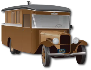 Automobile Oldtimer Camper Stickdatei