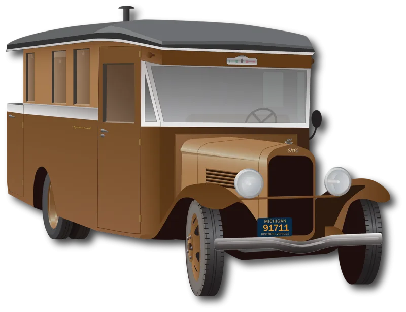 Automobile Oldtimer Camper Stickdatei – Fahrzeuge