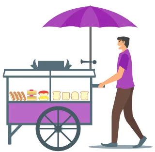 Bread Cake Seller Stickdatei