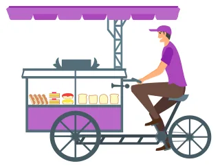 Bread Cake Seller Stickdatei