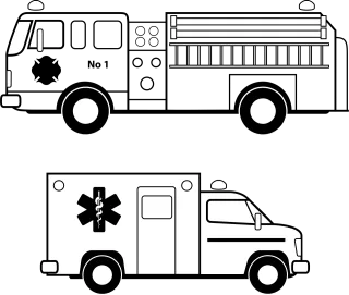 Ambulance Emergency Fire Stickdatei