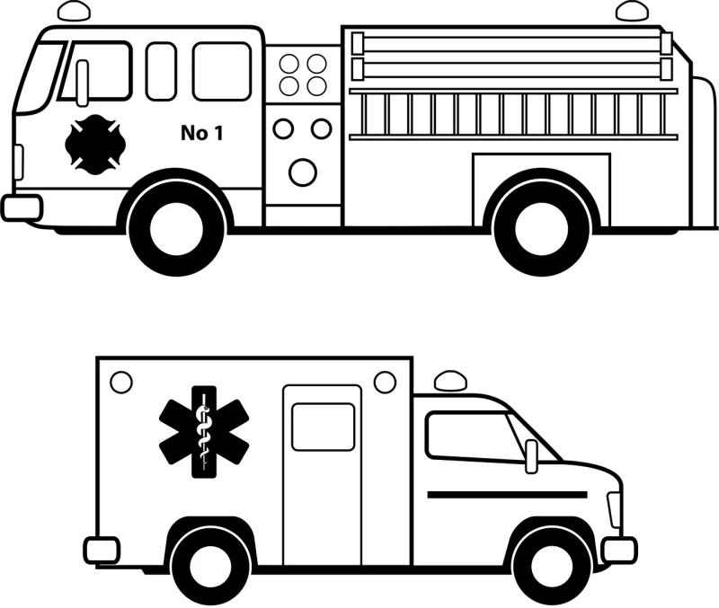 Ambulance Emergency Fire Stickdatei – Fahrzeuge