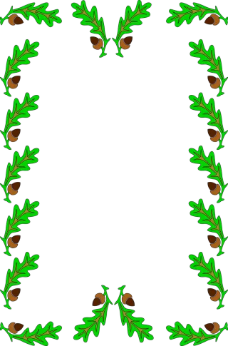 Frame Nature Leaves Stickdatei