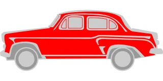 Car Red Automobile Stickdatei – Fahrzeuge