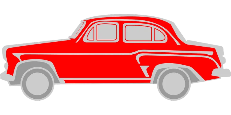 Car Red Automobile Stickdatei – Fahrzeuge