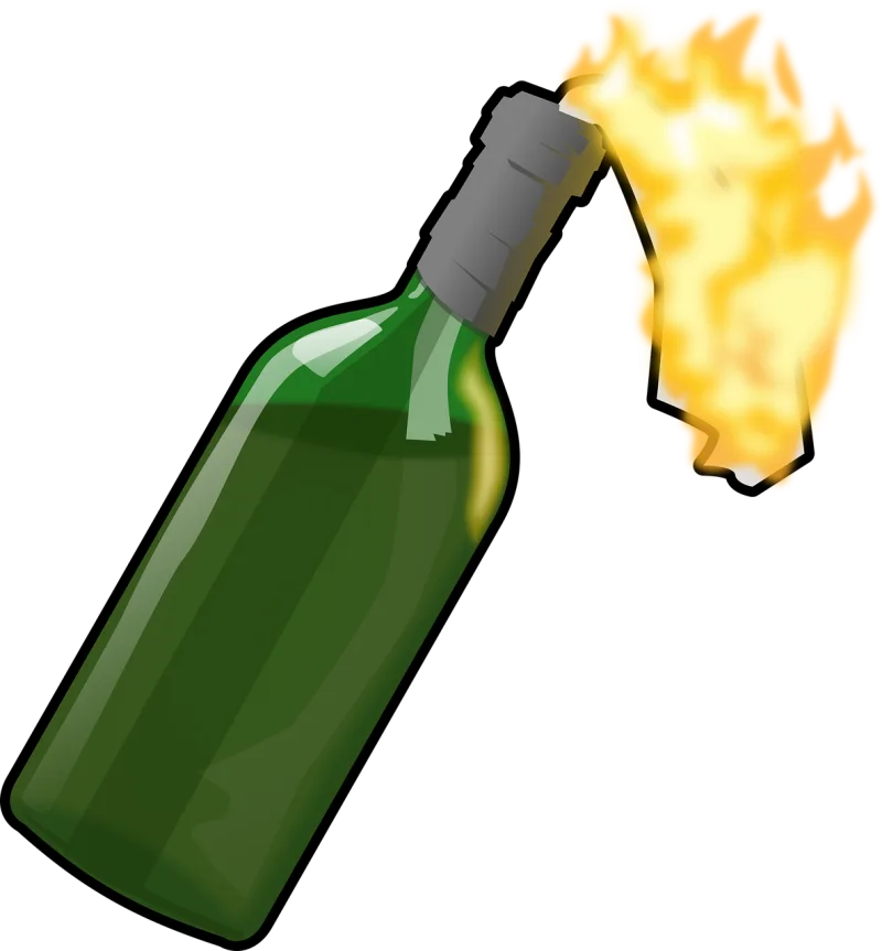Molotov cocktail Bottle Explosive Stickdatei – Fahrzeuge