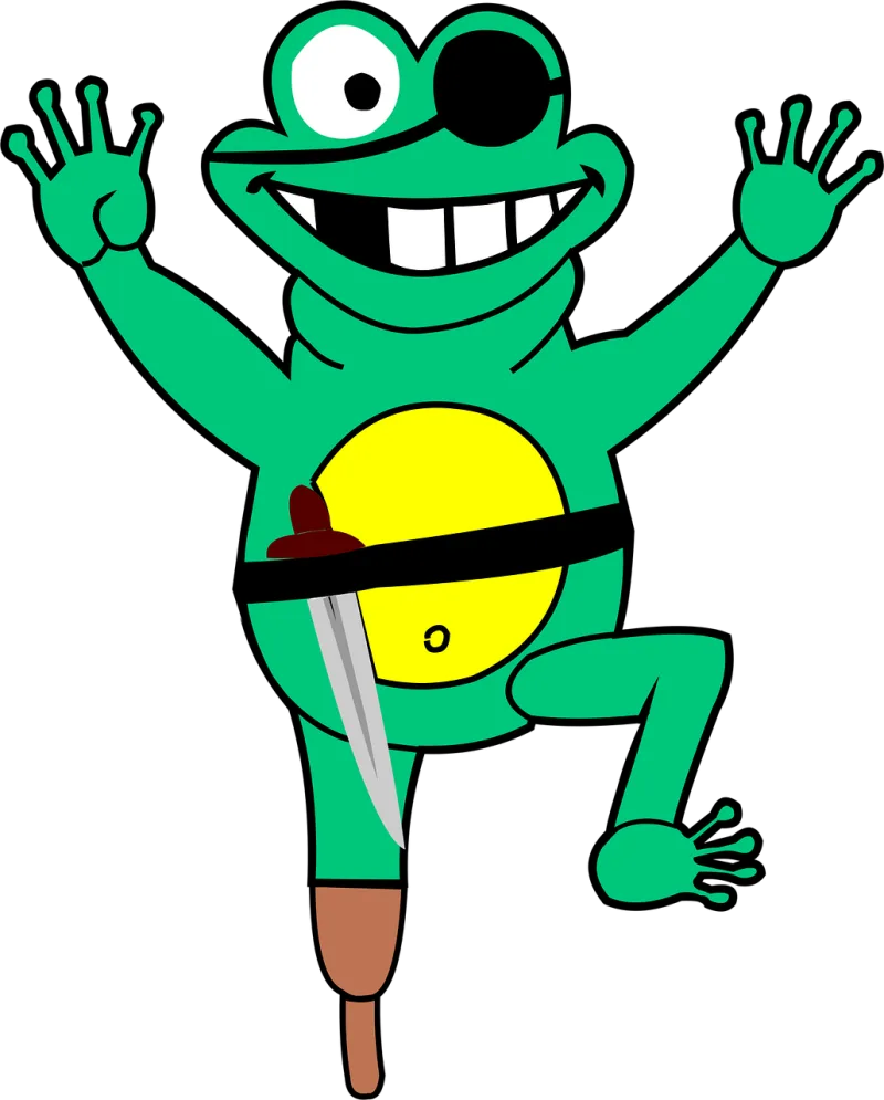 Frog Pirate Funny Stickdatei – Kinder
