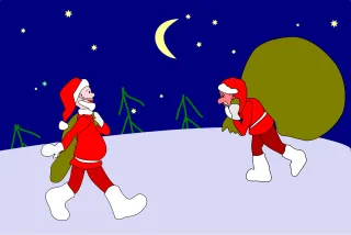 Christmas Santa claus Gift Stickdatei