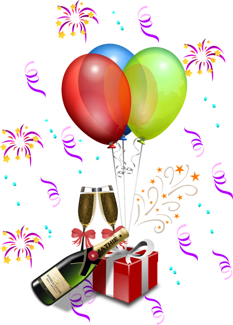 Anniversary Balloons Bottle Stickdatei – Weihnachten