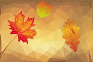 Fall Leaf Polygonal Stickdatei